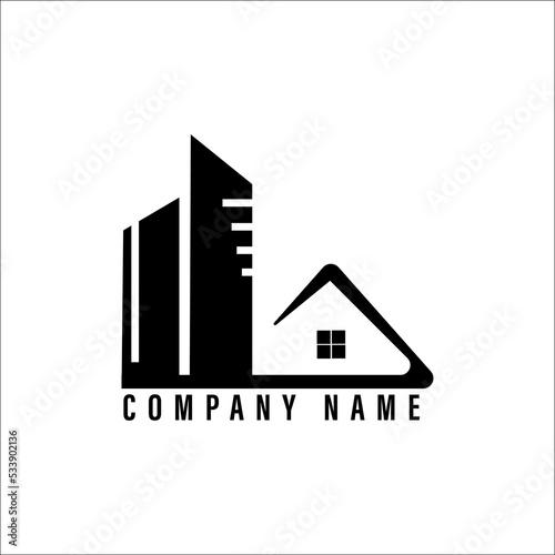 Logo illustration design for a house and high-rise building construction company, this logo is very elegant and simple so that it is easy for potential clients to remember. 