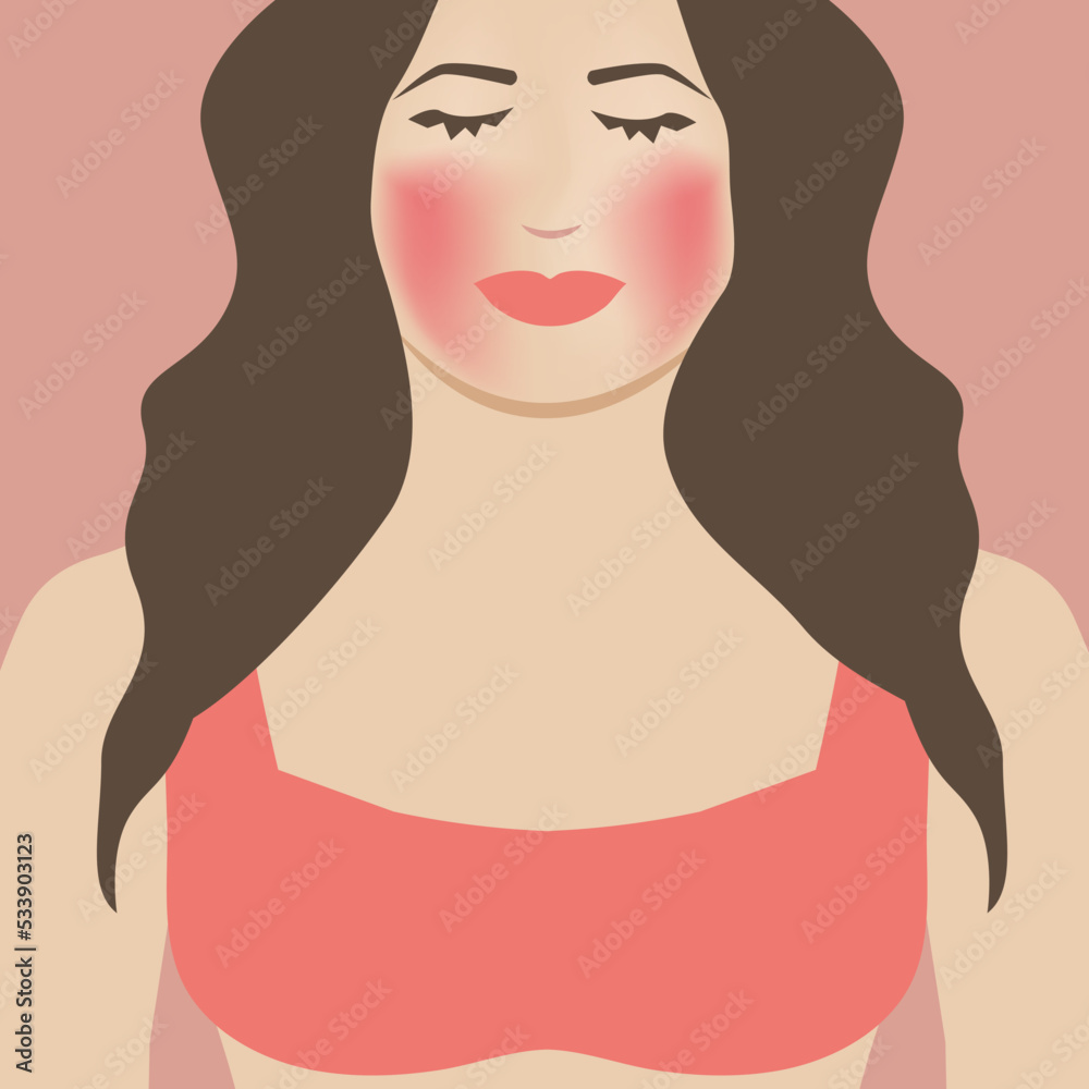Woman with Rosacea Illustration Design