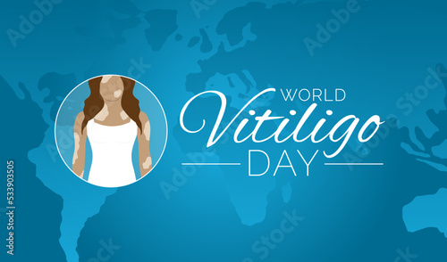 World Vitiligo Day Blue Background Design photo