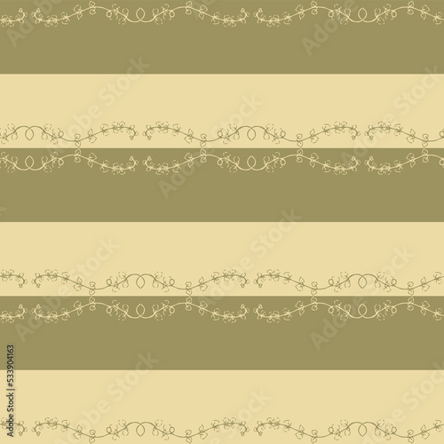 Vector Victorian Garden Flora Stripes seamless pattern background. Perfect for fabric, scrapbooking and interior design projects.