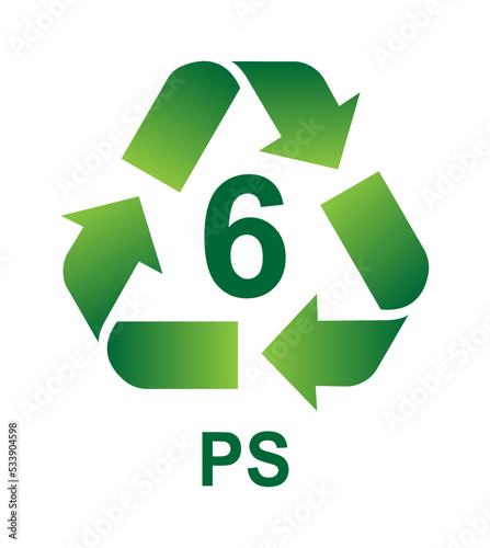 Recycling Symbols For Plastic. Vector icon illustration (PS)