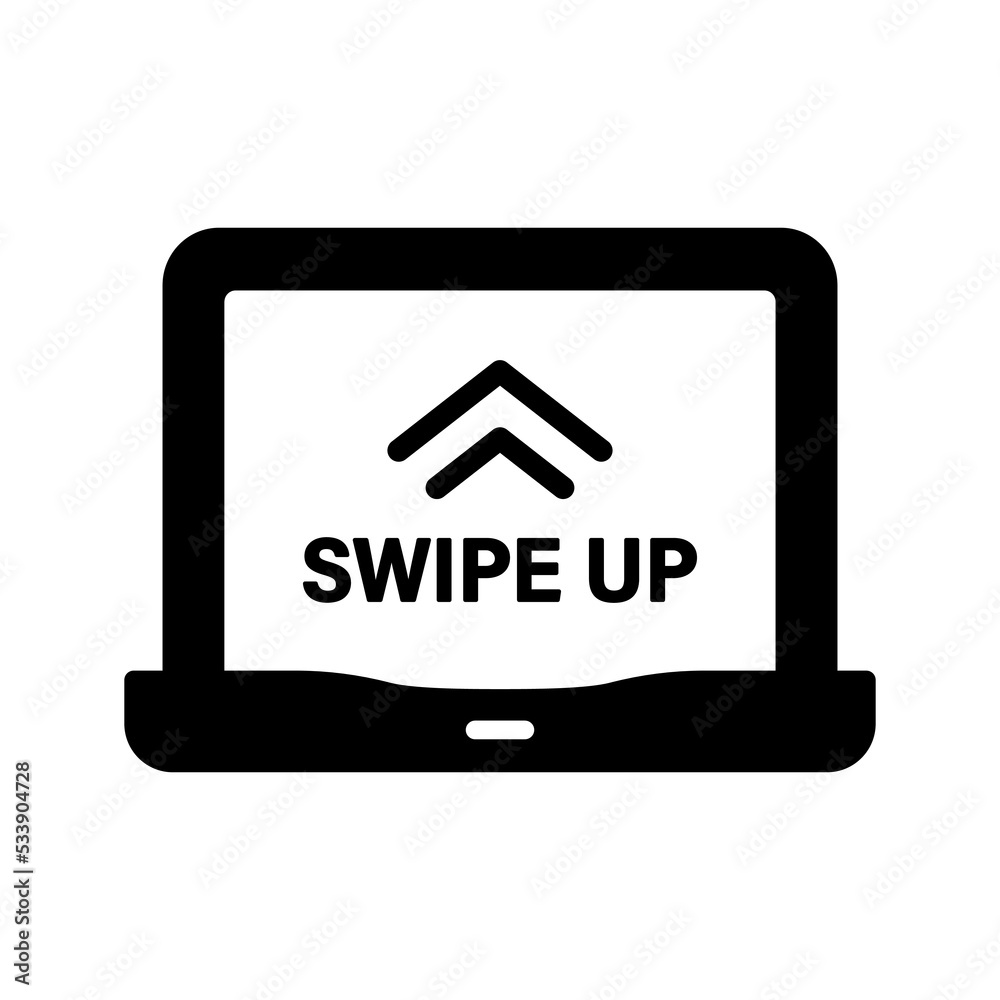 Swipe Up in Portable Laptop Silhouette Icon. Gesture on Computer Touch Screen Glyph Pictogram. Drag Action on Digital Device App Symbol. Move Touchscreen Technology. Isolated Vector Illustration Swipe Up in Portable Laptop Silhouette Icon. Gesture on Computer Touch Screen Glyph Pictogram. Drag Action on Digital Device App Symbol. Move Touchscreen Technology. Isolated Vector Illustration