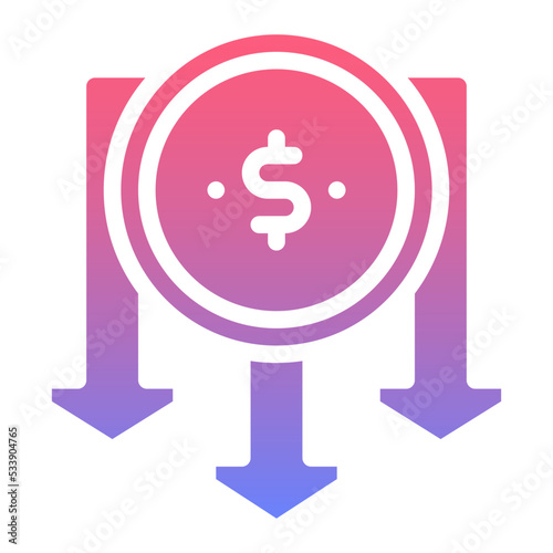 Underweight line gradient icon