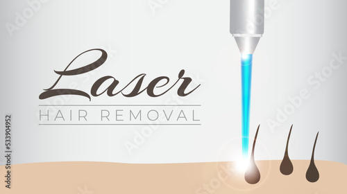 Laser Hair Removal Background Illustration Design