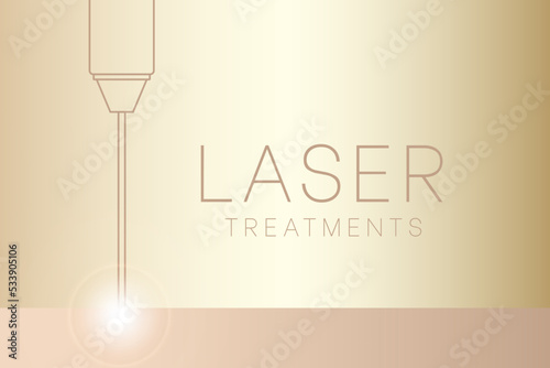 Gold Laser Treatments Minimal Elegant Background Design