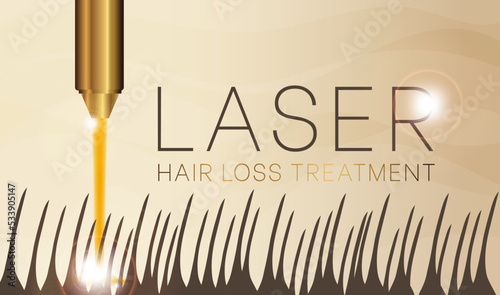 Laser Hair Loss Treatment Background Illustration