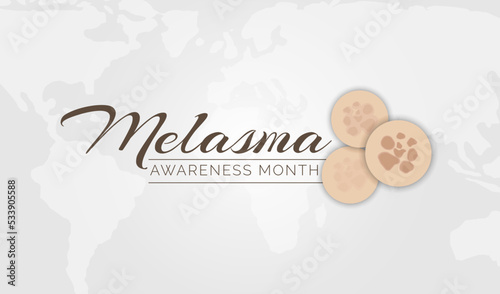 Melasma Awareness Month Vector Design with Dark Spot Removal Illustration