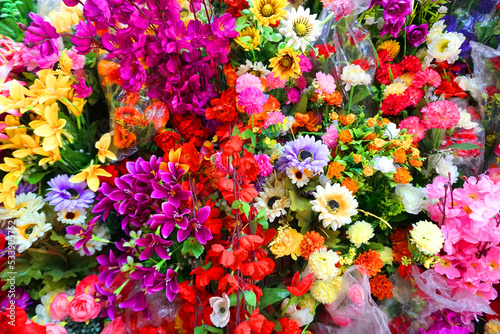 Beautiful and colorful flowers as background.