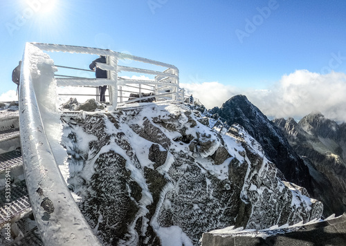 Lomnicky Stit in High Tatras, Slovakia mountains.  photo