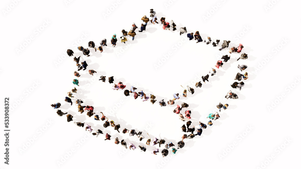 Concept or conceptual large community of people forming the image of a closed book on white background. A 3d illustration metaphor for learning, education, research, scienc, literature and culture Concept or conceptual large community of people forming the image of a closed book on white background. A 3d illustration metaphor for learning, education, research, scienc, literature and culture