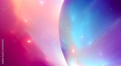 Abstract Unique Young Woman Standing in the Middle of a Galaxy Crack