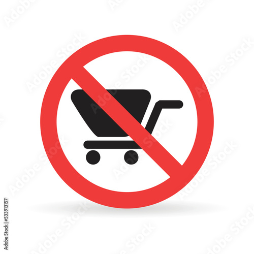 illustration of no shopping sign can be used as an icon