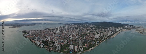 Georgetown, Penang Malaysia - May 14, 2022: The Amazing Scenery of around Armenian Street and Georgetown