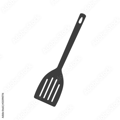 Spatula icon isolated. Kitchen utensils. Cooking appliance. Flat vector illustration.