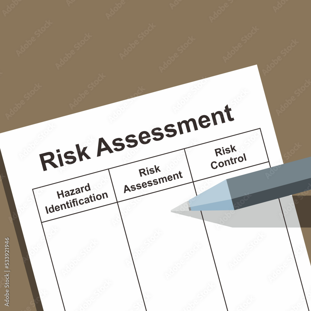 Check For Risks Sign Filling hazard identification risk assessment and determining control ...