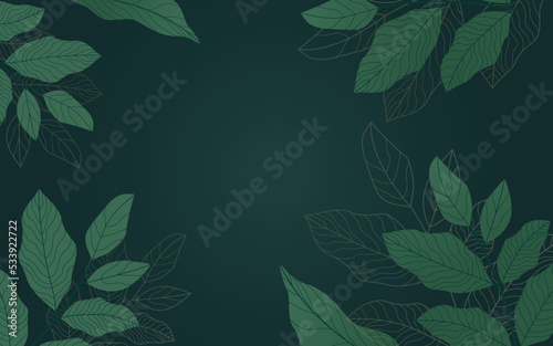 Gradient tropical leaves background eps.10