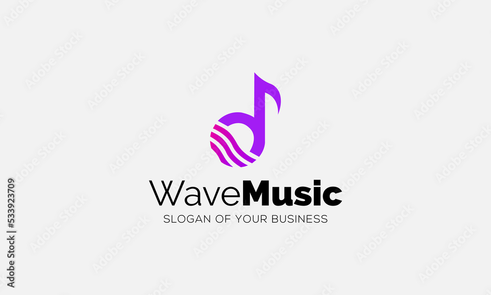 Logo Design of music not with sound wave style Logo Design of music not with sound wave style