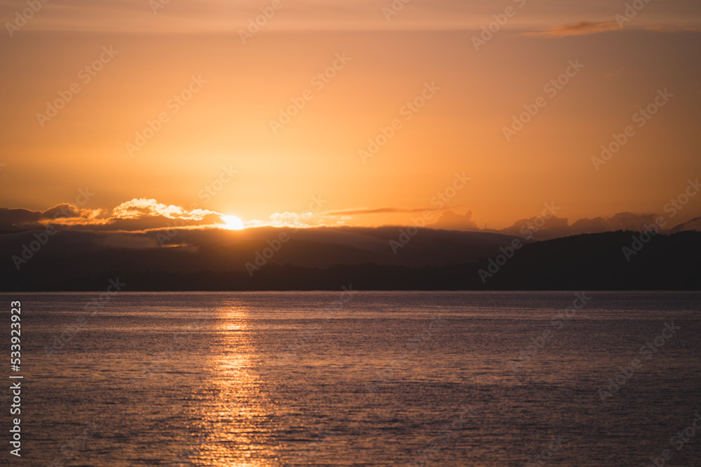 Sunrise over Selbjørnsfjorden, Norway