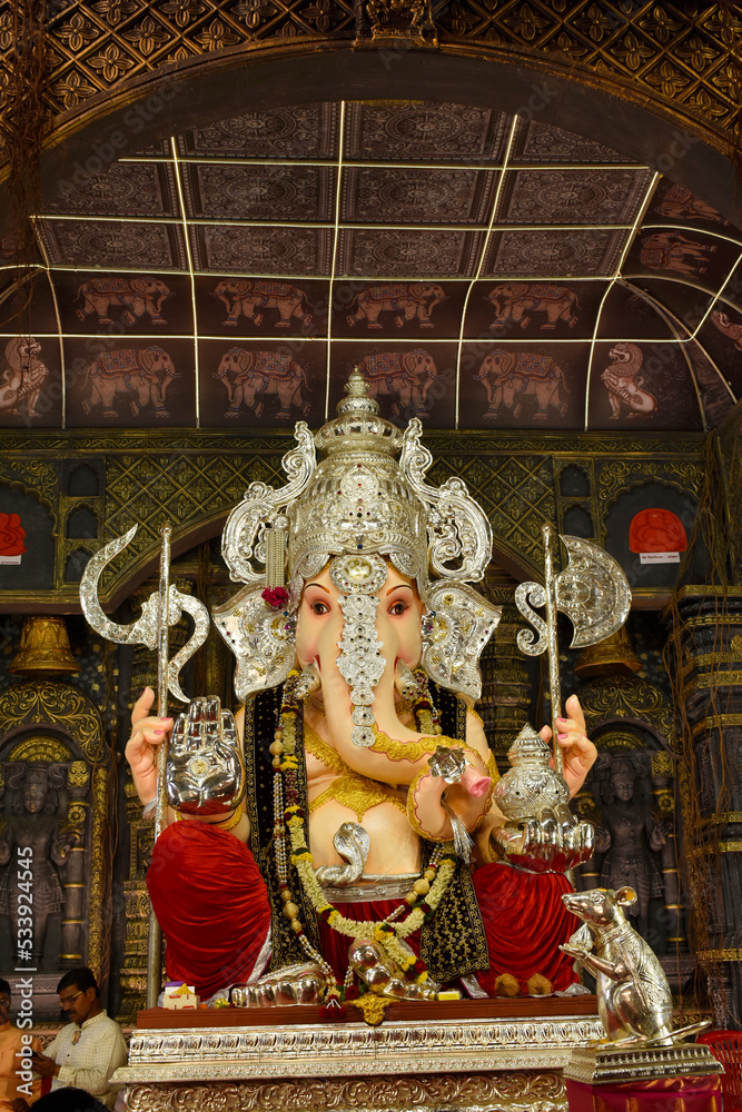 Tulsi baug Ganpati, Pune, Maharashtra. 4th Manache Ganapati  or pre-eminent Ganeshas idols