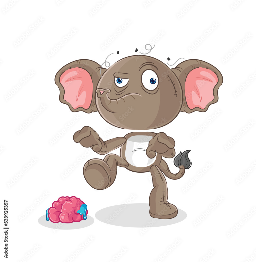 elephant zombie character.mascot vector elephant zombie character.mascot vector