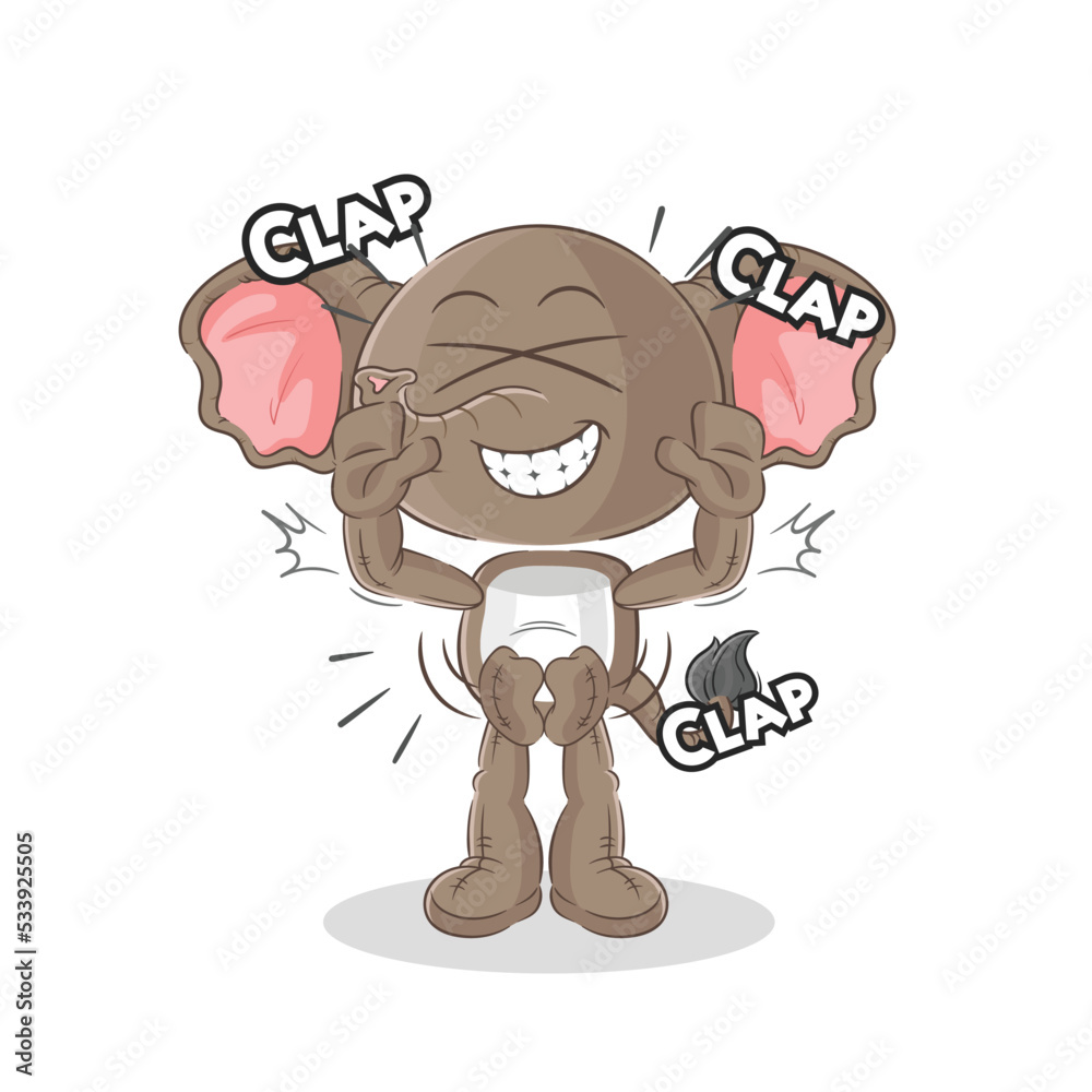 elephant applause illustration. character vector elephant applause illustration. character vector