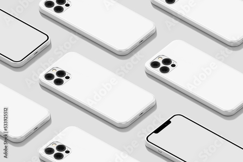 3D Blank Render of iPhone Case for mockup