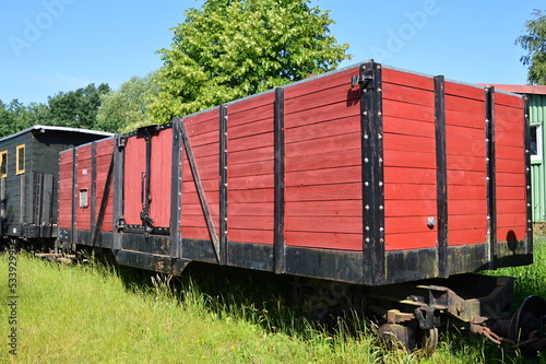 Historical Narrow Gauge Rail Way in the Village Altenboitzen, Lower Saxony photo