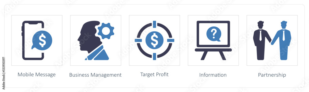 Obraz premium Mobile Message, Business Management 