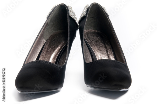 black high heel woman shoes