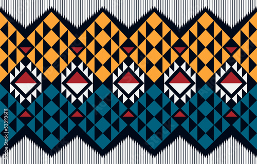 Geometric ethnic pattern seamless. ethnic seamless pattern. Design for cloth business, curtain, background, carpet, wallpaper, clothing, wrapping, Batik, fabric,Vector illustration.