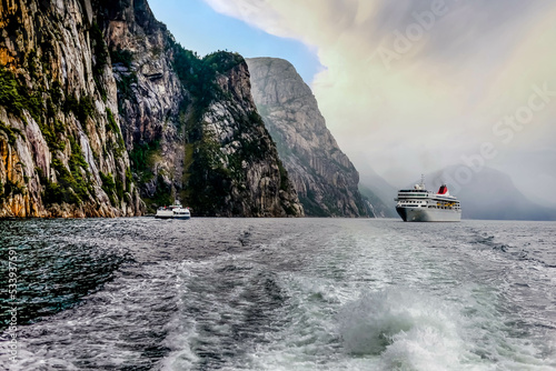 Norway fjord landscape near Stavanger photo