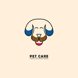 abstract pet dog logo icon