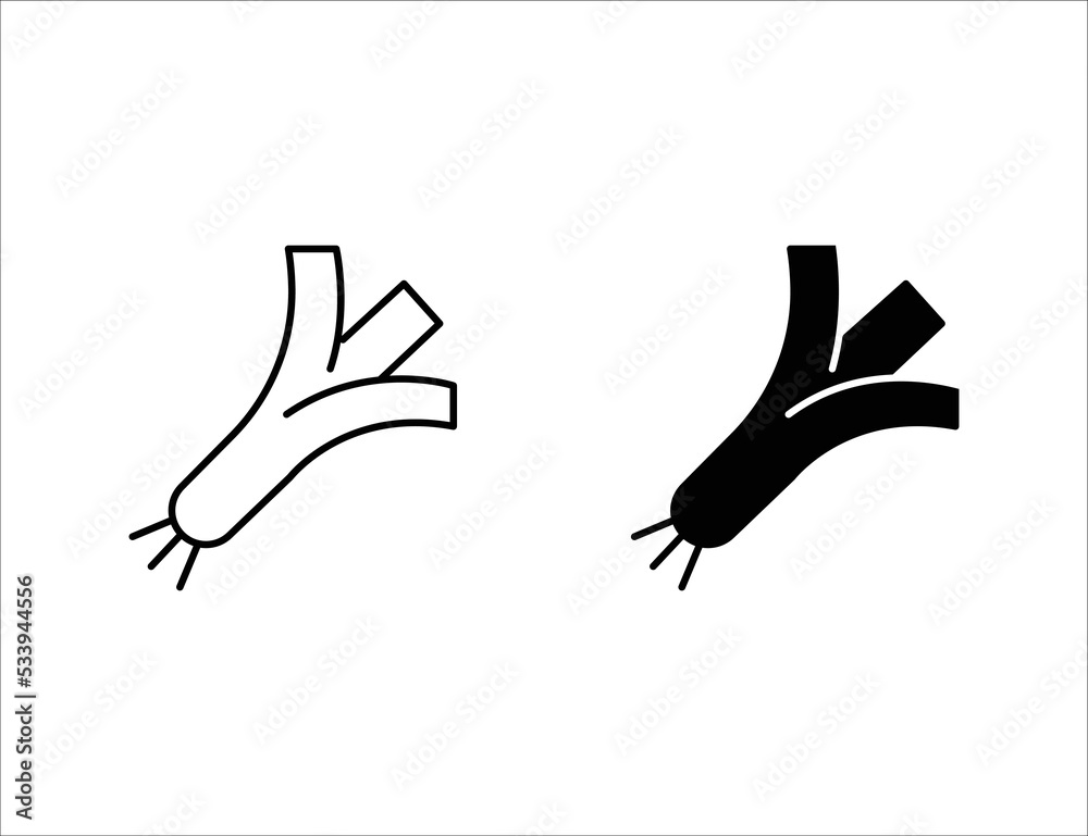 Obraz premium leek icon. outline icon and solid icon