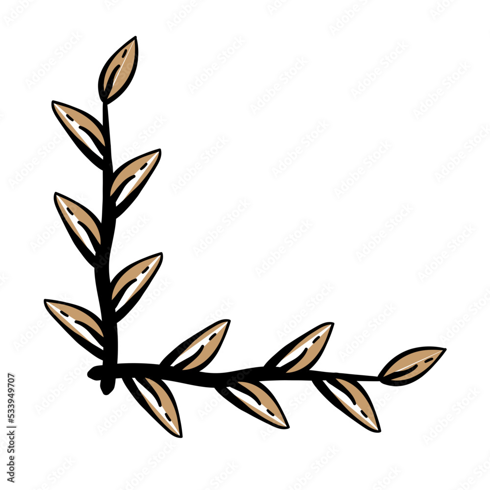 flower foliage corner border flower foliage corner border