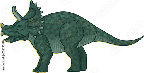 Dinosaur. Illustration in vintage retro style. Print. PNG