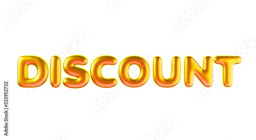 3d sale lettering for gift shopping banner png object. Commercial phrase golden element