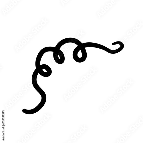 abstract twirl flourish line doodle