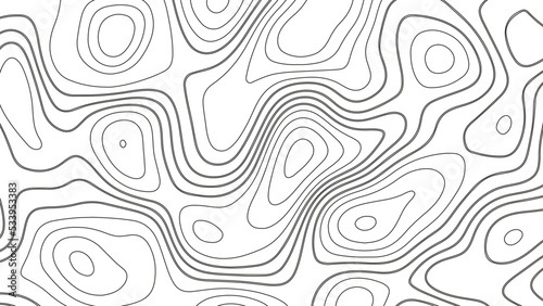 White wave paper curved reliefs abstract background, Abstract topographic contours map background. Geographic mountain relief. Abstract lines background. Contour maps. Business concept