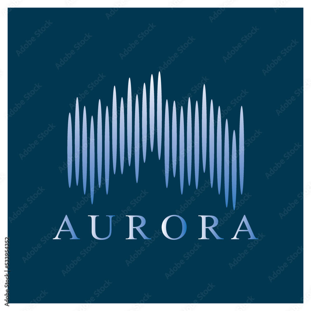 abstract aurora logo design icon illustration vector template