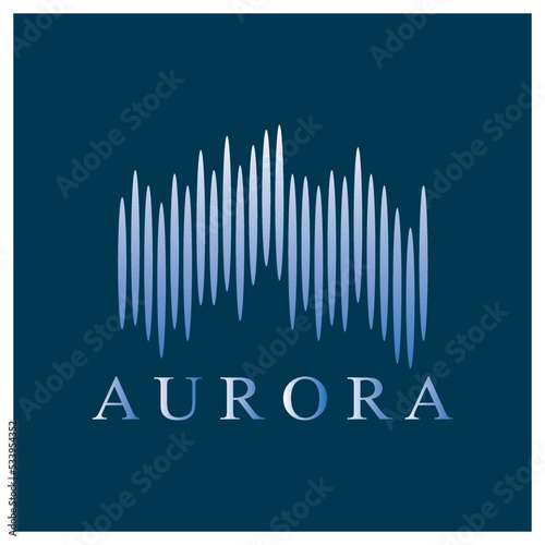 abstract aurora logo design icon illustration vector template