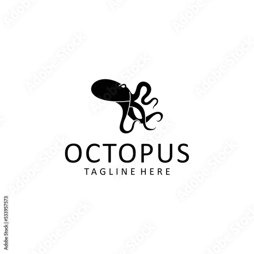 Octopus logo design icon tamplate