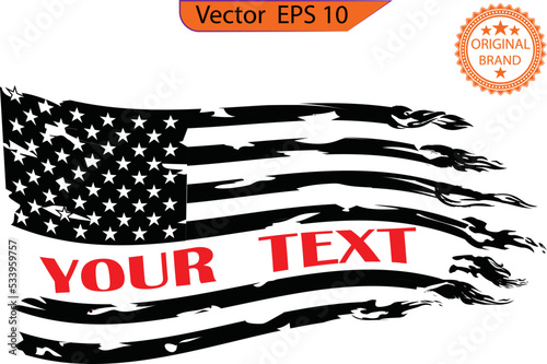 Distressed flag, Personalize it - American flag, name flag, patriot flag, military flag, American flag