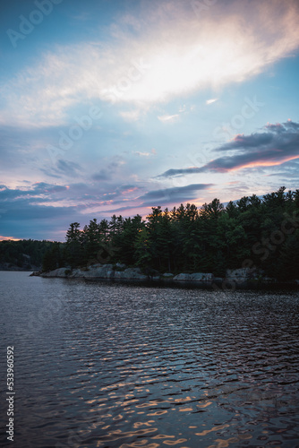 Killarney Provincial park Bell Lake access point blue hour