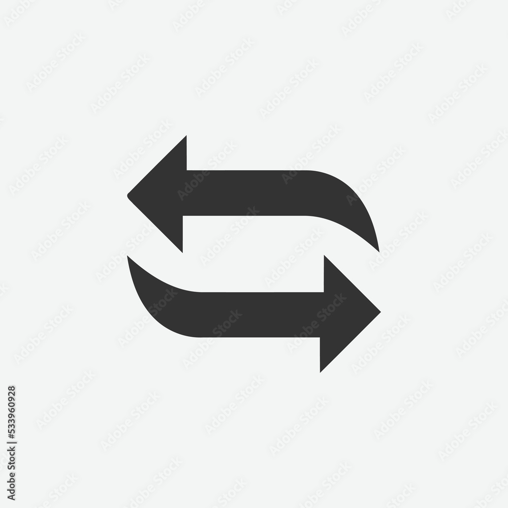 Repeat vector icon. Loop icon symbol. Reload vector illustration on isolated background. Refresh sign for mobile concept and web design Repeat vector icon. Loop icon symbol. Reload vector illustration on isolated background. Refresh sign for mobile concept and web design