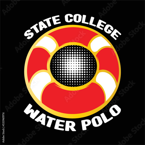 best happy waterpolo t shirt design vector