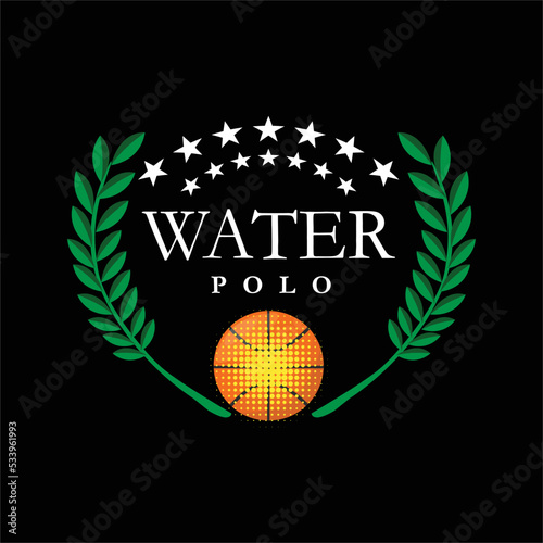 best happy waterpolo t shirt design vector