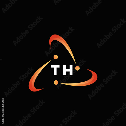 Initial TH Infinity tech logo icon element and template Vector Image
