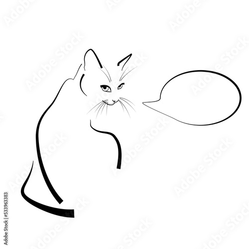 Canvas Print Pets, cats, dogs talking  illustration on a transparent background
