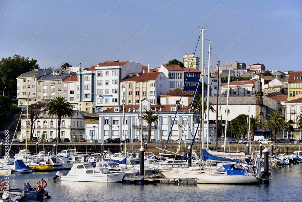 View of Ferrol from the fishing harbour on Saint James way