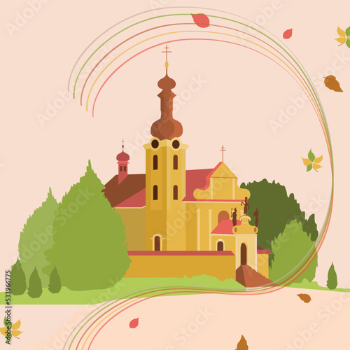 czech church, czech autumn, autumn in prague